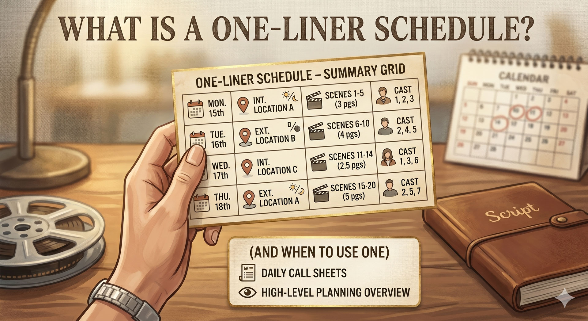 What Is a One-Liner Schedule? (And When to Use One)