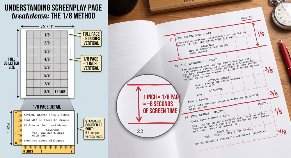 What Is an Eighth of a Page? (Script Timing, Explained)
