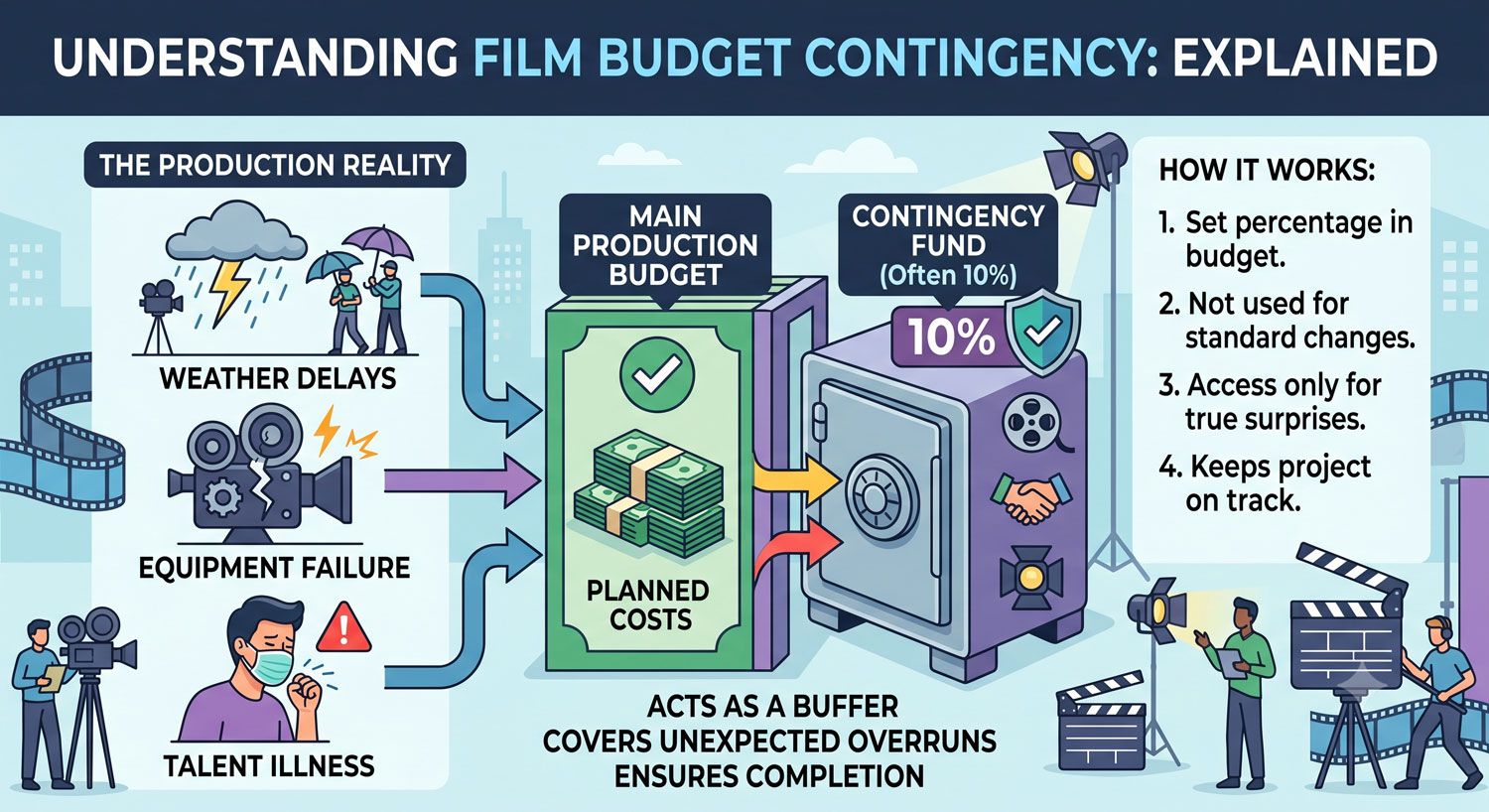 Film Budget Contingency Explained (The 10% Line, What It Covers)